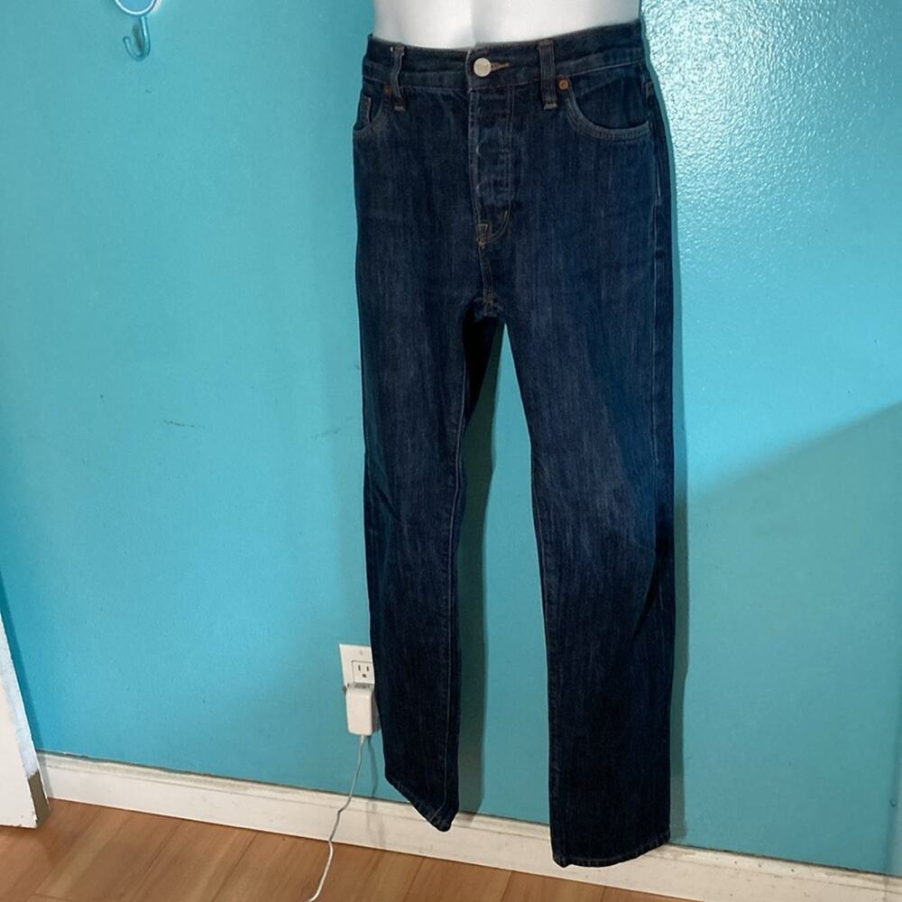 Outerknown Mens Jeans 32 X 32 Ambassador Slim Fit Dark Denim